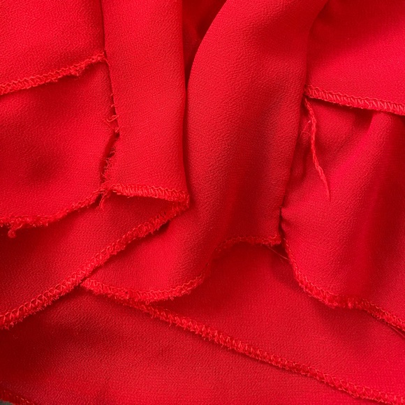 Red Sleeveless Blouse, Small - Picture 6 of 7